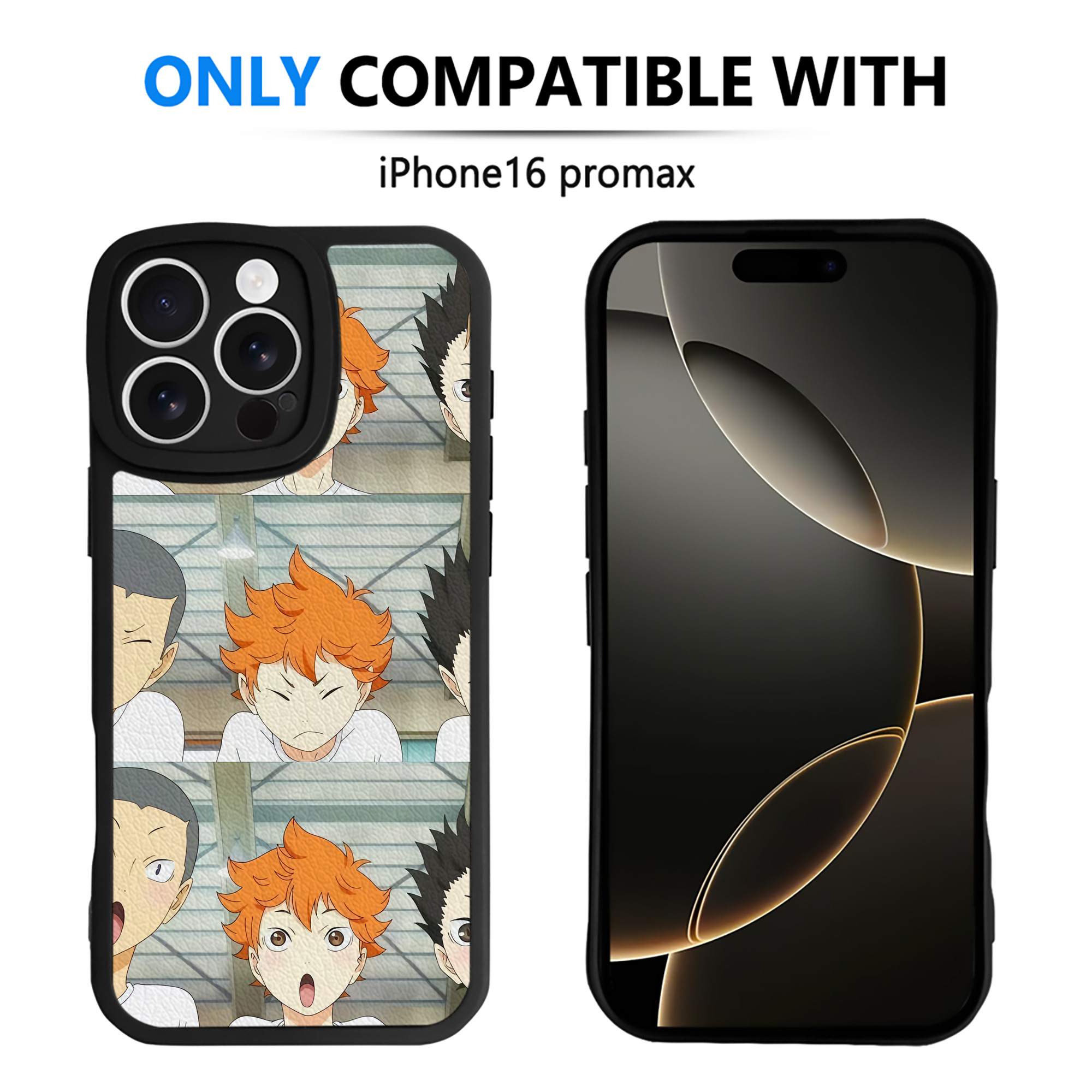 （画像用） ハイキュー!! Haikyu!! 【iPhone 16シリーズ対応】シリコンスマホケース（レザー調） 材質：シリコン